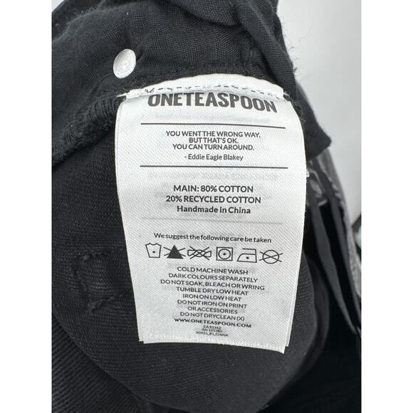 One Teaspoon Cut Out Jackson Wide Leg Denim Jeans - Faded Black Size 30 NWT - Picture 11 of 12